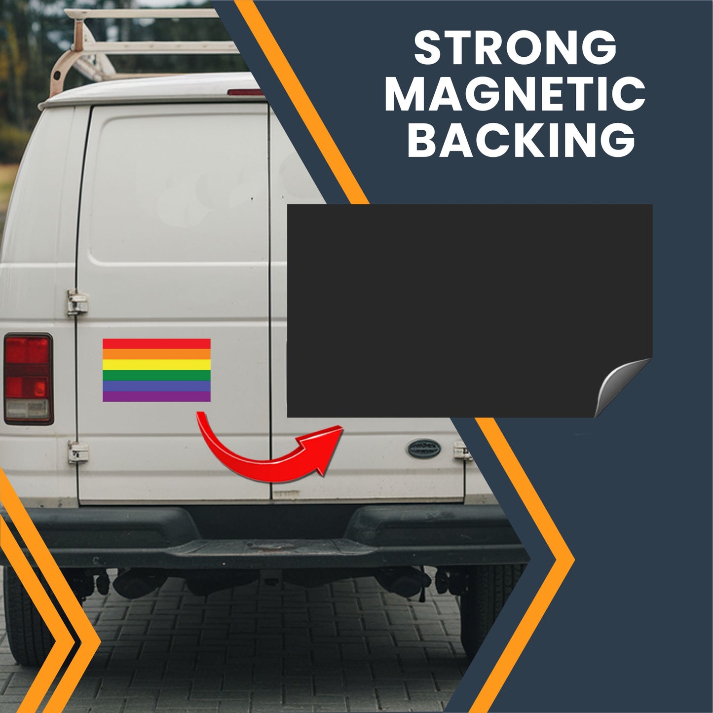 Magnet Me Up Gay Pride LGTBQ Rainbow Flag Car Magnet Decal, 7x12 Inches, Heavy Duty for Car Truck SUV, in Support of LGBTQ