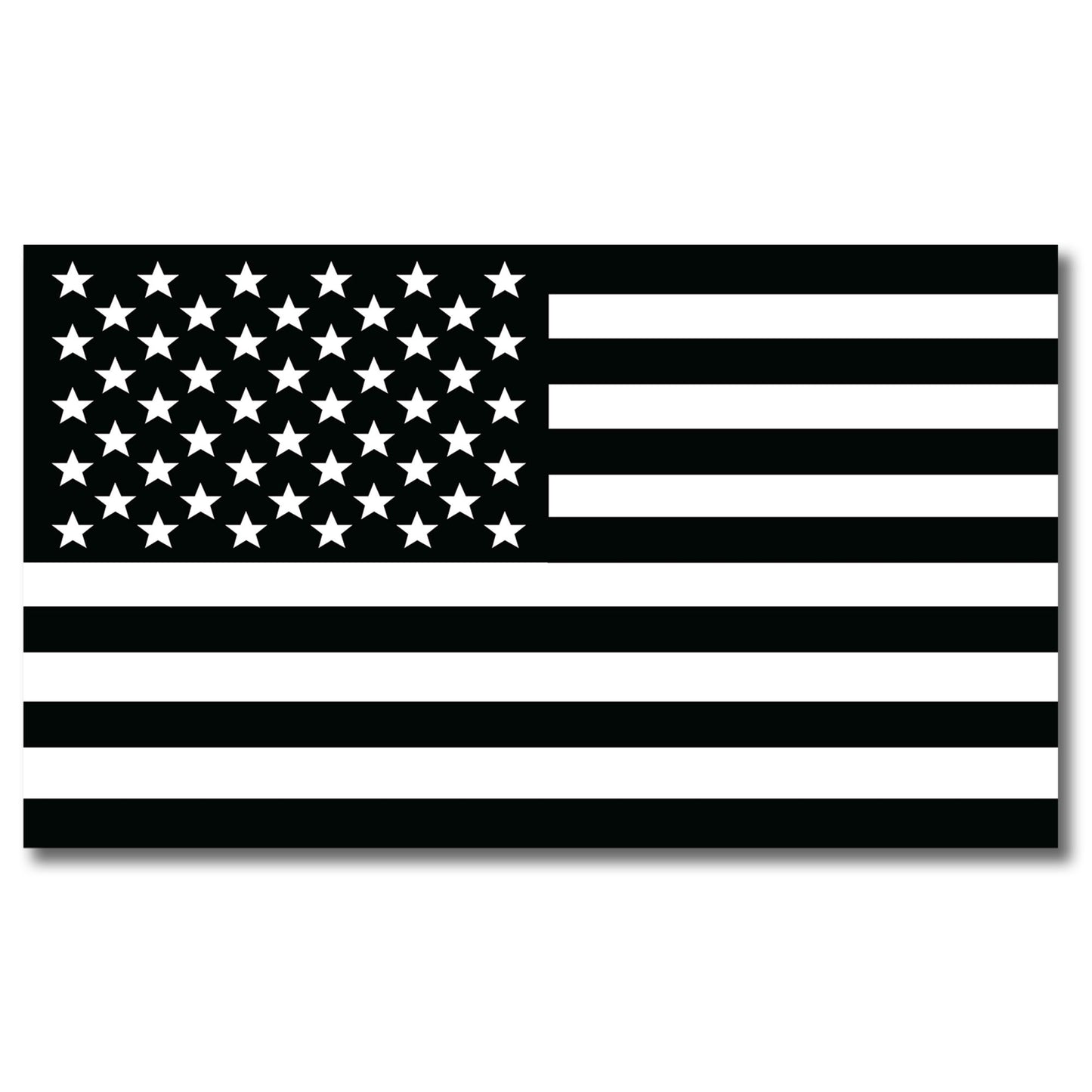 7x12 Black and White American Flag