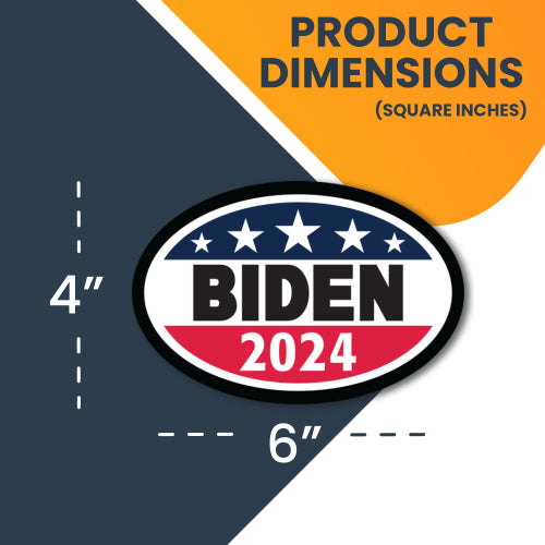 Magnet Me Up Joe Biden POTUS 2024 Democratic Party Magnet Decal, 4x6 Inch, Heavy Duty Automotive Magnet for Car Truck SUV Or Any Other Magnetic Surface