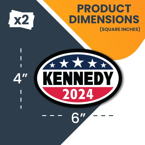 Magnet Me Up Robert F. Kennedy Jr. 2024 Democratic Party Magnet Decal, 4x6 Inch, 2 Pack, Heavy Duty Automotive Magnet for Car Truck SUV Or Any Other Magnetic Surface