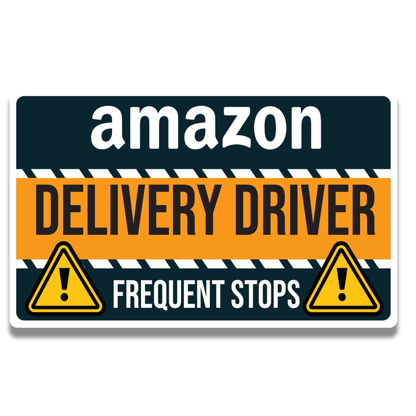 Magnet Me Up Caution Frequent Stops Delivery Driver Magnet Decal, 5x8 inch, Heavy Duty Automotive Magnet for Car Truck SUV Great for Delivery Drivers