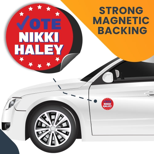 Magnet Me Up Vote Nikki Haley 2024 Republican Party Magnet Decal, 5 Inch, Heavy Duty Automotive Magnet for Car Truck SUV Or Any Other Magnetic Surface