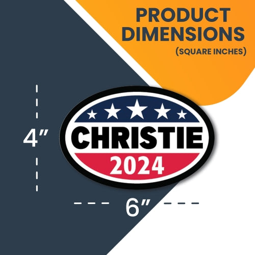 Magnet Me Up Chris Christie Republican Political Party 2024 Magnet Decal, 4x6 Inch, Heavy Duty Automotive Magnet for Car Truck SUV Or Any Other Magnetic Surface