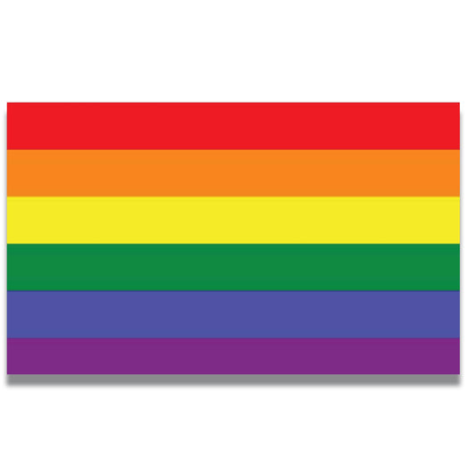 Gay Pride Rainbow Flag Car Magnet Decal - LGBT - 5x8 - Waterproof Lesbian Gay Bisexual Transexual