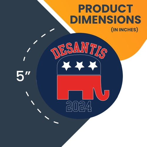 Magnet Me Up Desantis 2024 Republican Party Magnet Decal, 5 Inch, Heavy Duty Automotive Magnet for Car Truck SUV