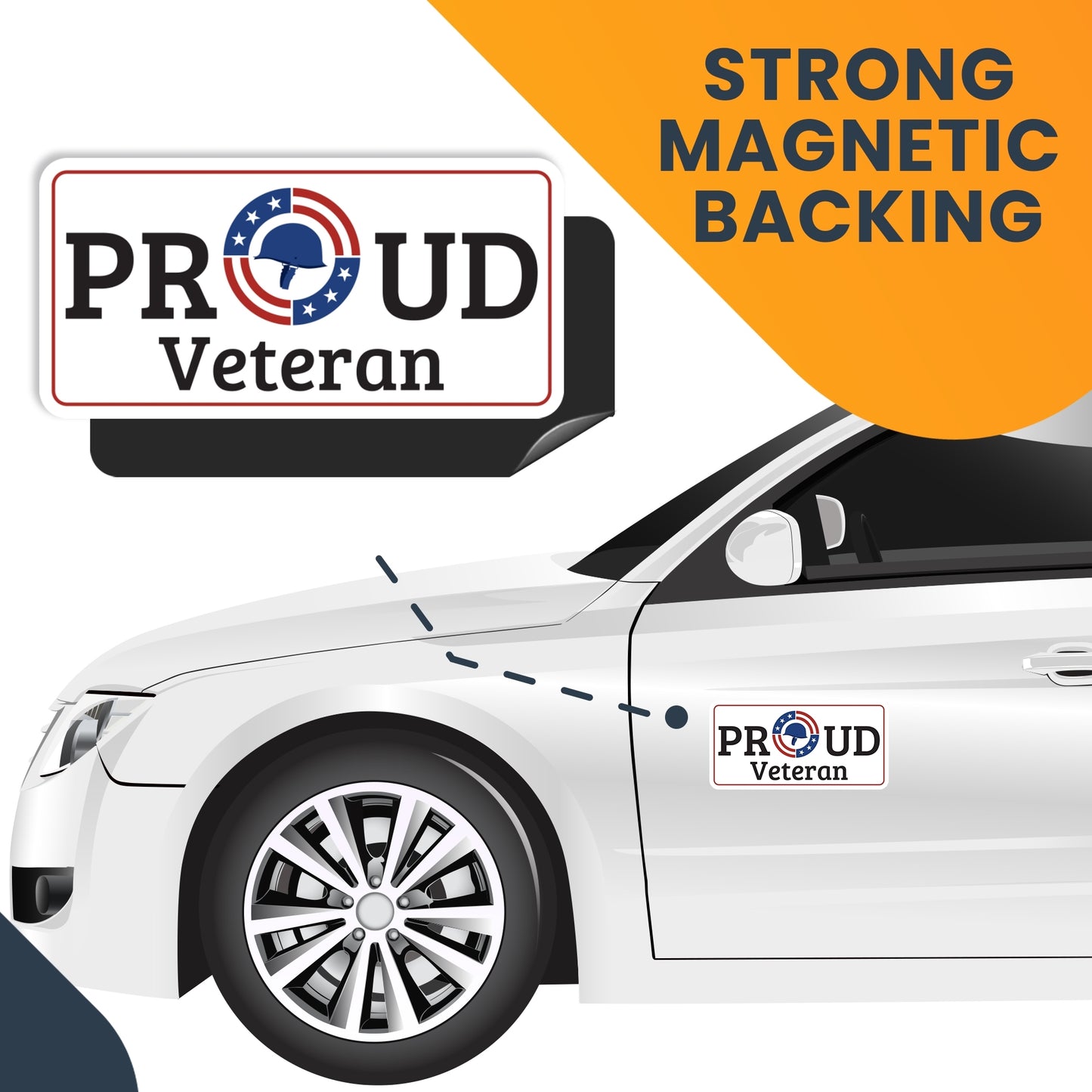 Magnet Me Up Proud Veteran Patriotic Military Magnet Decal, 6.5x3 Inch, Perfect for Car, Truck, SUV Or Any Magnetic Surface, Gift, in Support of Veterans, Active Duty, Armed Forces