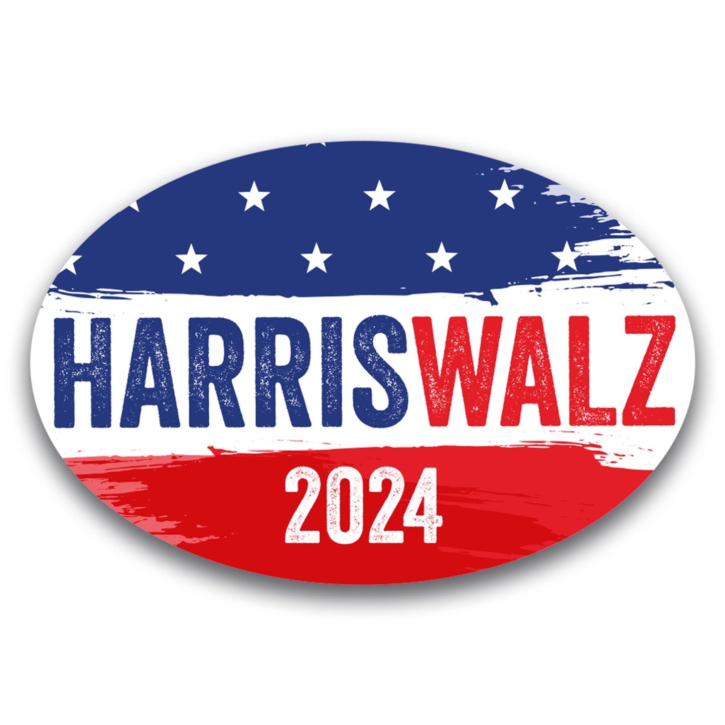 Magnet Me Up Kamala Harris Tim Walz Walts 2024 Election Magnetic Decal, 4x6 Inch Oval, President 2024, Political Campaign Souvenir, Democrat, Political Race, Any Magnetic Surface, Crafted in USA