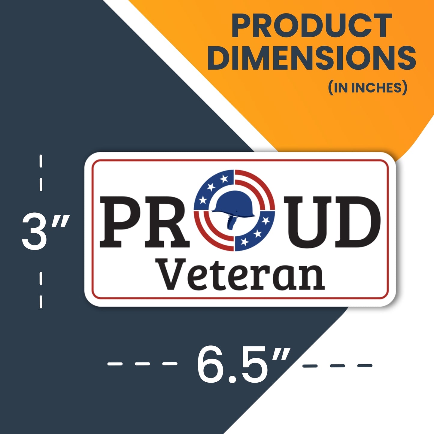 Magnet Me Up Proud Veteran Patriotic Military Magnet Decal, 6.5x3 Inch, Perfect for Car, Truck, SUV Or Any Magnetic Surface, Gift, in Support of Veterans, Active Duty, Armed Forces