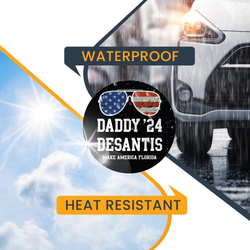 Magnet Me Up Daddy Desantis 2024 Republican Party Magnet Decal, 5 Inch, Black, Heavy Duty Automotive Magnet for Car Truck SUV Or Any Other Magnetic Surface