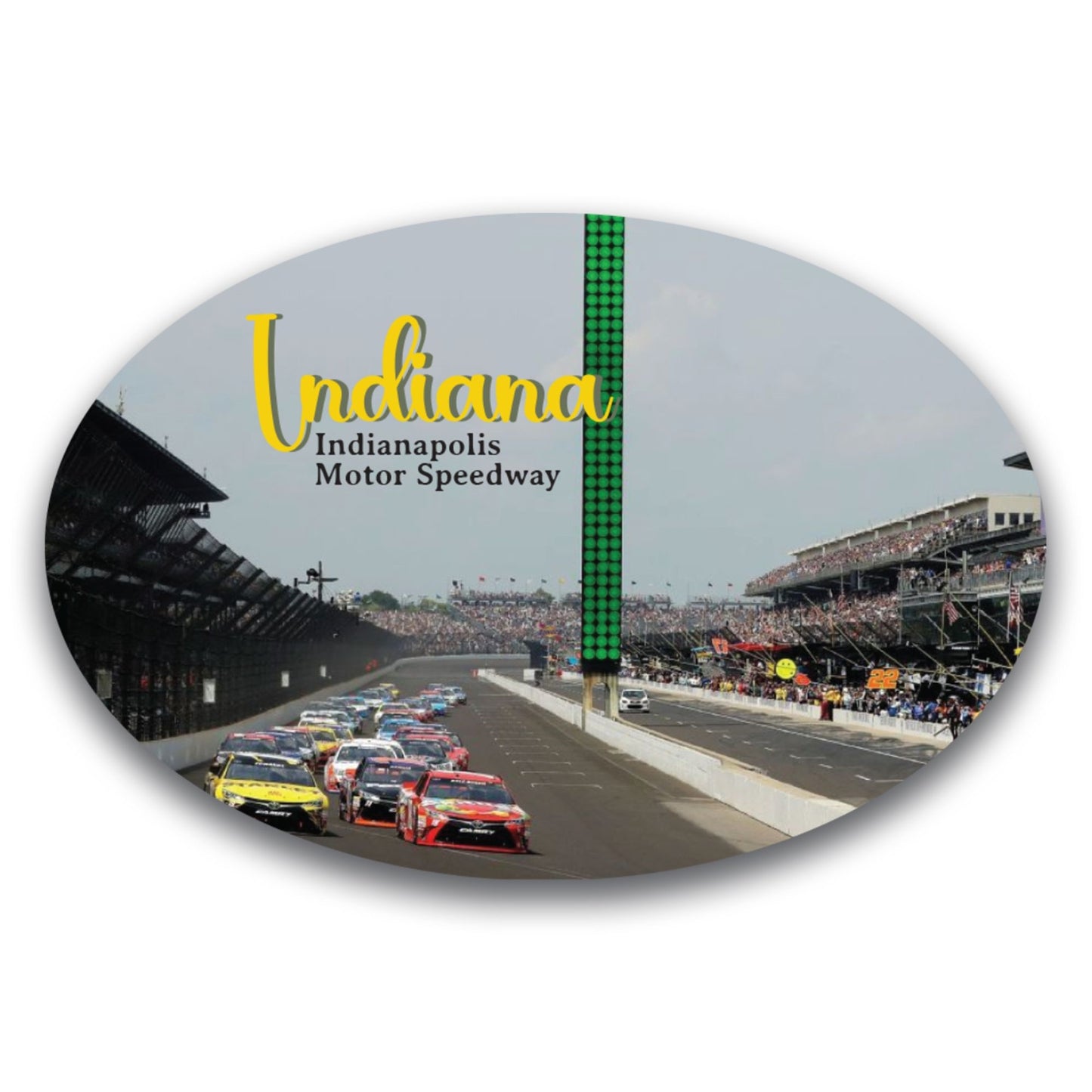 Magnet Me Up Indiana Indianapolis Motor Speedway Indy 500 Magnet Decal, 4x6 inch, Automotive Magnet for Car, Truck, SUV, Or Any Magnetic Surface, for Racing and Car Enthusiasts, Crafted in USA