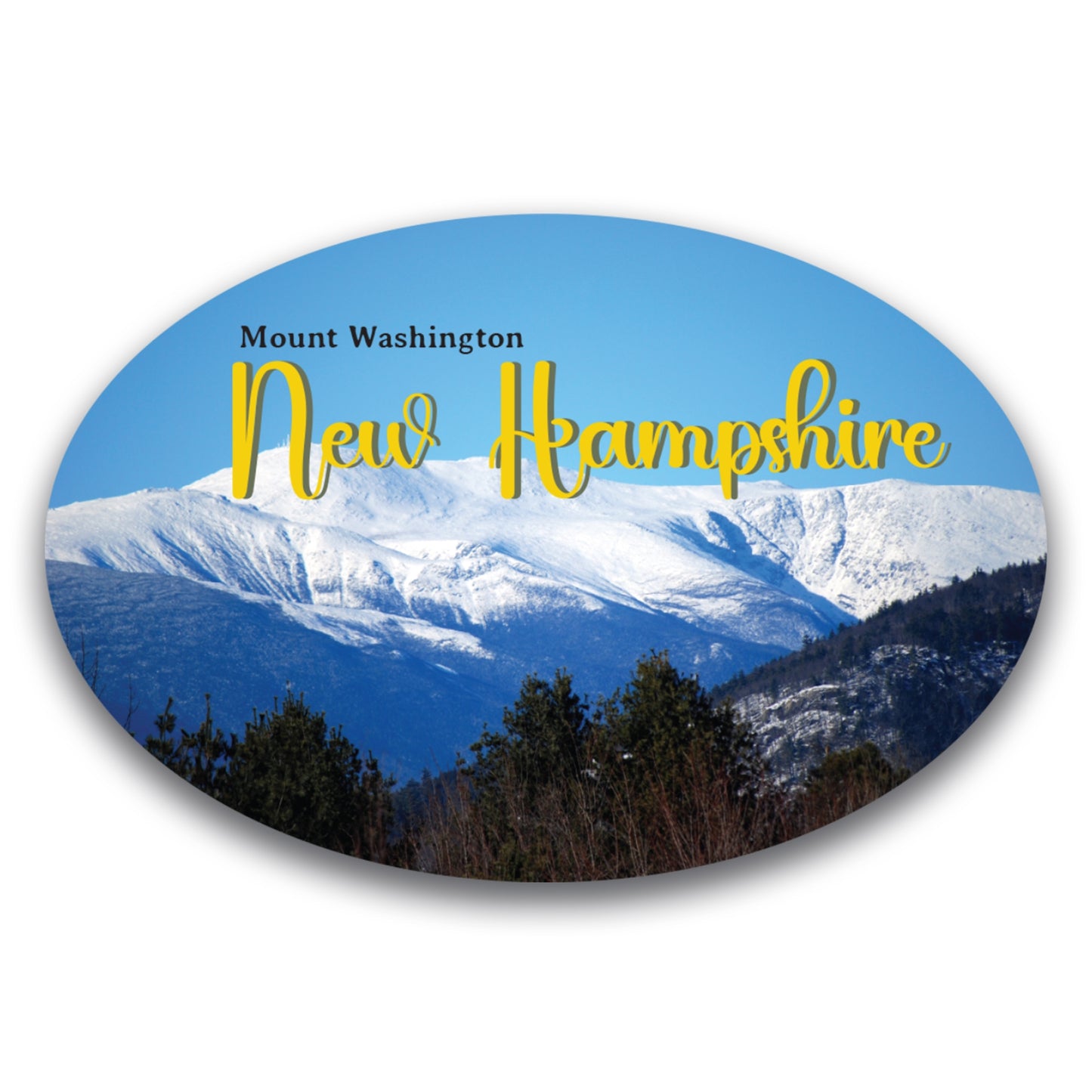 Magnet Me Up New Hampshire Mount Washington State Scenic Oval Magnet Decal, 4x6 inch, Automotive Magnet for Car, Great Gift or Souvenir