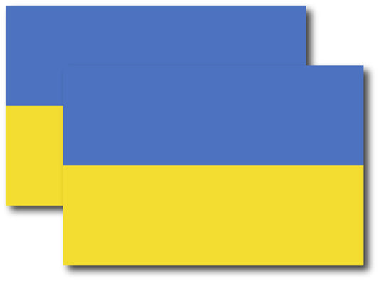 Magnet Me Up Ukraine Ukrainian Flag Car Magnet Decal, National Flag, 4x6 Inches Bumper Magnet, 2 Pack, Weatherproof, UV-Printed, Strong Hold