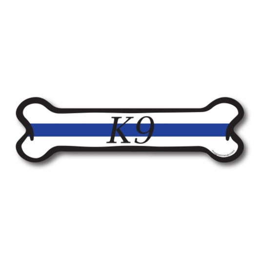 Thin Blue Line K9 Dog Bone Car Magnet By Magnet Me Up 2x7" Dog Bone Auto Truck Decal Magnet …