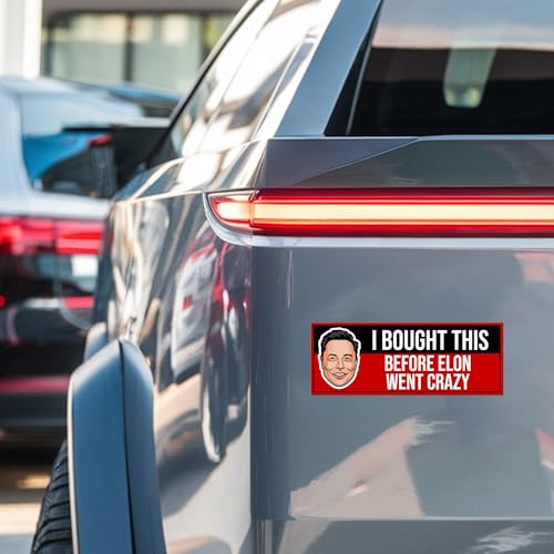 Magnet Me Up I Bought This Before Elon Went Crazy Car Magnet – Funny 3x8 Inch Bumper Magnetic Decal – Weatherproof, UV-Printed & Durable