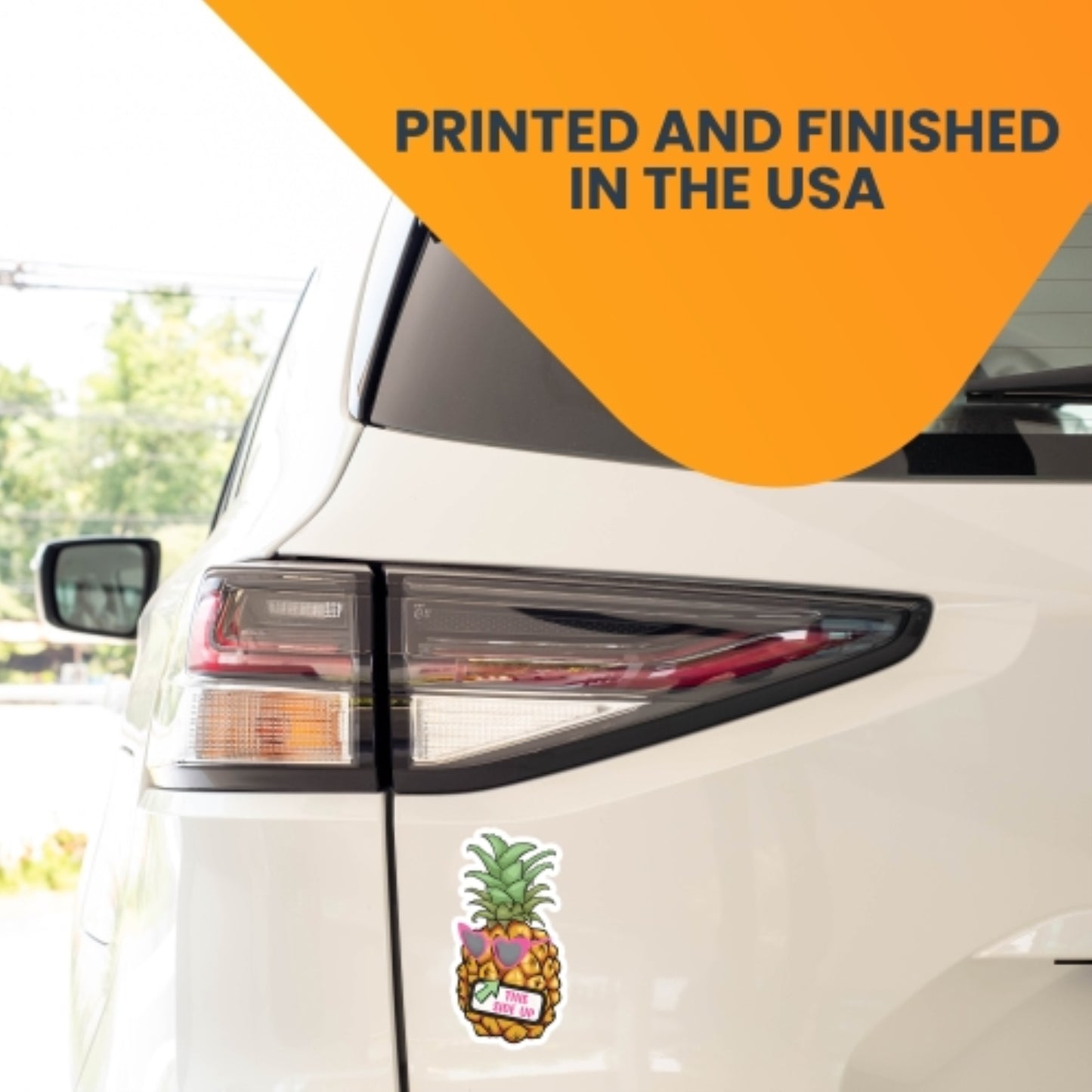 Magnet Me Up This Side Up Right Side Up Pineapple with Sunglasses Magnet Decal, 3x6 Inch, Heavy Duty Automotive Magnet for Car, Truck, SUV, Cruise Ship Door or Any Other Magnetic Surface