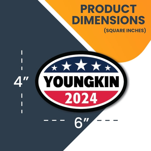 Magnet Me Up Glen Youngkin Republican Political Party 2024 Magnet Decal, 4x6 Inch, Heavy Duty Automotive Magnet for Car Truck SUV Or Any Other Magnetic Surface