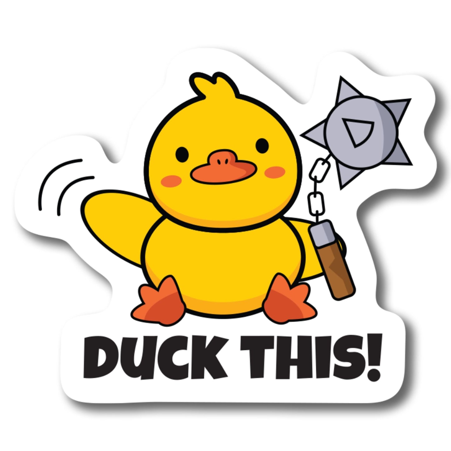 Magnet Me Up Duck This! Crazy Cute Duck Magnet Decal, 6x4 Inches, Heavy Duty Automotive for Car, Truck, Refrigerator, Or Any Other Magnetic Surface, Funny Gag Joke Gift, Crafted in USA