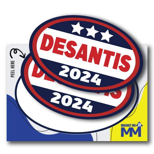 Magnet Me Up DeSantis 2024 Ronald DeSantis Republican Political Party 2024 Adhesive Decal Sticker, 2 Pack, 5.5x3.5 Inch, Heavy Duty adhesion to Car Window, Bumper, etc