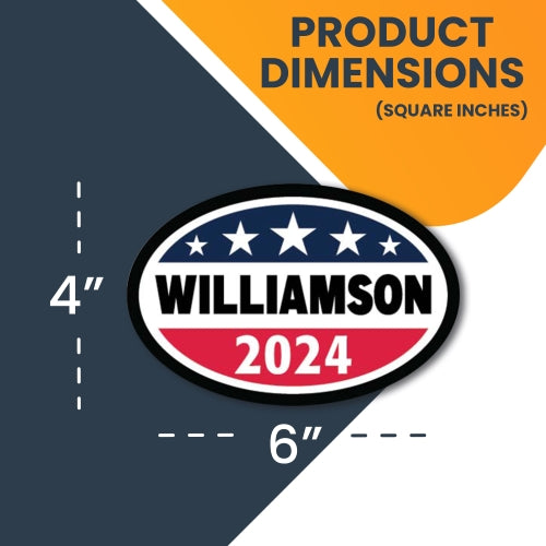 Magnet Me Up Marianne Williamson Democratic Political Party 2024 Magnet Decal, 4x6 Inch, Heavy Duty Automotive Magnet for Car Truck SUV Or Any Other Magnetic Surface