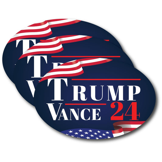 Magnet Me Up Trump Vance 24 Republican Election Oval Magnet Decal, 4x6 inches, Combines Quality and Patriotism, Political Expression and Souvenir for Trump-Vance Supporters, for Cars, Crafted in USA