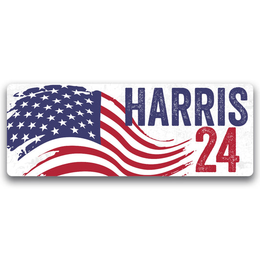 Magnet Me Up Kamala Harris 2024, American Flag Election Magnet Decal, 3x8 Inch, Bold and Inspiring Political Campaign Souvenir, Presidential Election, any Magnetic Surface, Democrat, Crafted in USA