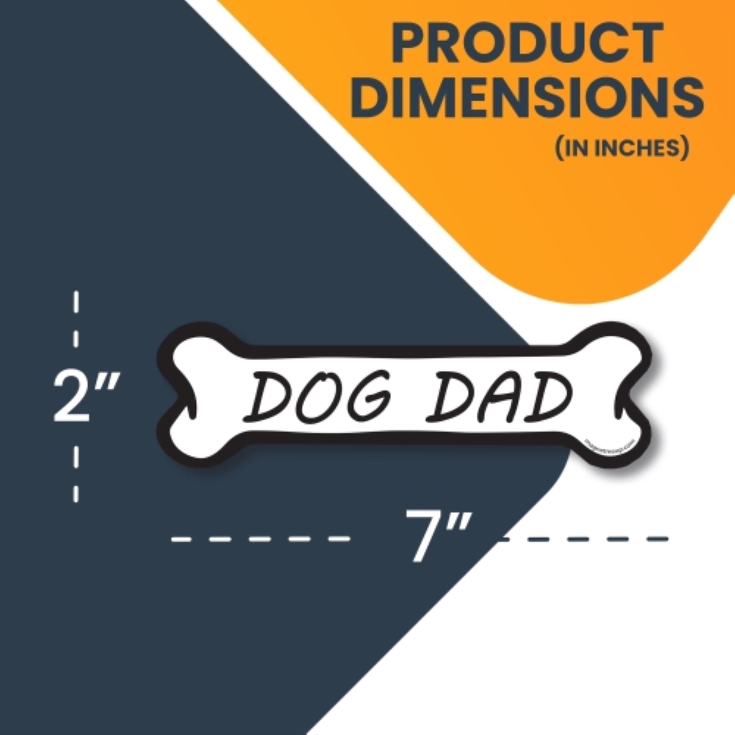 Dog Dad and Dog Mom, 2 Pack Dog Bone Car Magnets- 2 x 7" Dog Bone Decals Heavy Duty for Car Truck SUV Waterproof …