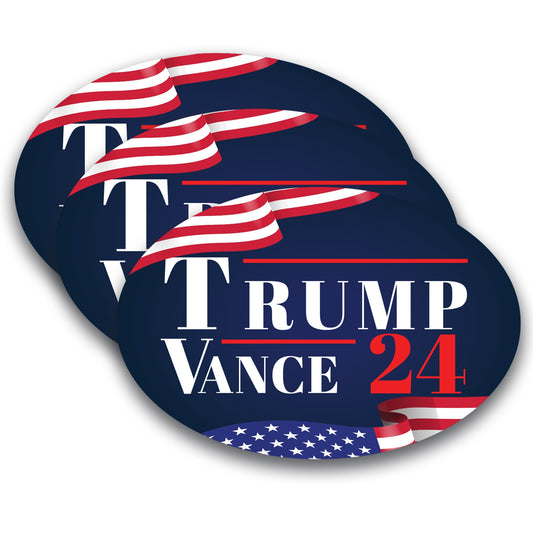 Magnet Me Up Trump Vance 24 Republican Election Oval Magnet Decal, 4x6 inches, Combines Quality and Patriotism, Political Expression and Souvenir for Trump-Vance Supporters, for Cars, Crafted in USA