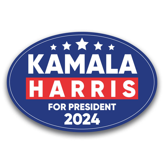 Magnet Me Up Kamala Harris 2024 Election Magnetic Decal, 4x6 Inch Oval, for The People, Kamala Harris for President, Harris 2024, Kamala Harris Car Magnet, Bumper Magnet, Democrat, Crafted in USA