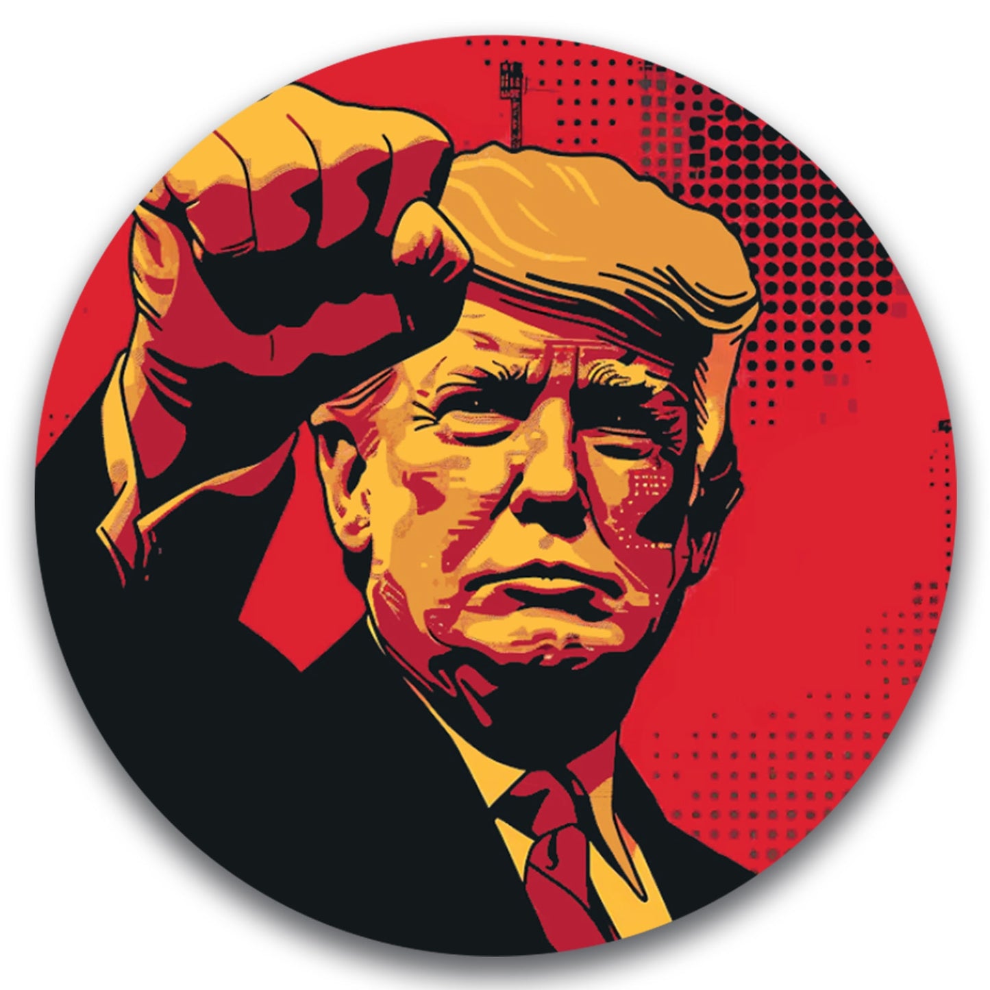 Magnet Me Up Donald Trump Face Palm Republican Magnet Decal, 5-inch Round, Never Surrender, Empowering Voters, Election 2024 Campaign