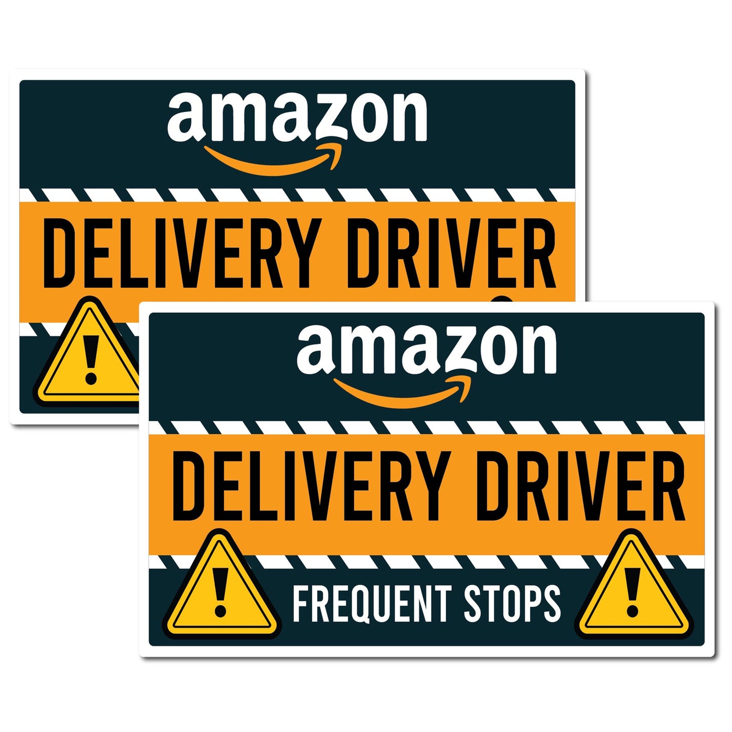 Magnet Me Up Caution Frequent Stops Delivery Driver Magnet Decal, 2PK, 5x8 inch, Heavy Duty Automotive Magnet for Car, Truck, Any Magnetic Surface, For Flex Delivery Driver, Crafted in USA