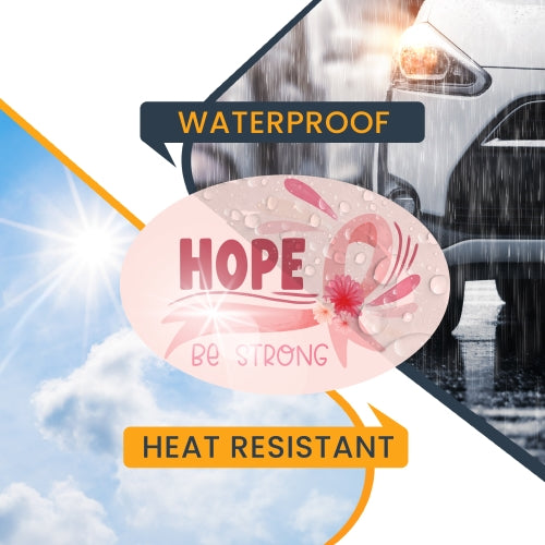 Magnet Me Up Hope Be Strong Breast Cancer Awareness Magnet Decal, 4x6 Inches, Heavy Duty Automotive Magnet for Car Truck SUV Or Any Other Magnetic Surface