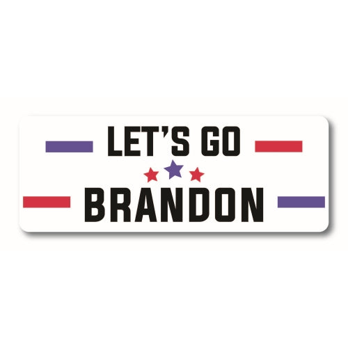 Magnet Me Up Let's Go Brandon White 3x8 Magnet