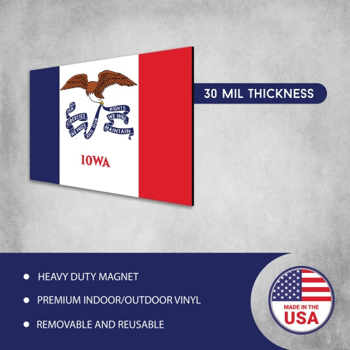 Magnet Me Up Iowa Car Magnet Decal US State Flag 4x6 Refrigerator Locker SUV Heavy Duty Waterproof