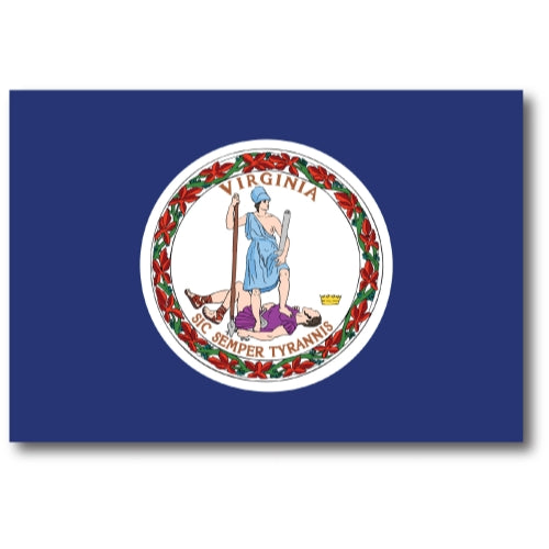 Virginia Car Magnet US State Flag Refrigerator Locker SUV Heavy Duty Waterproof… …