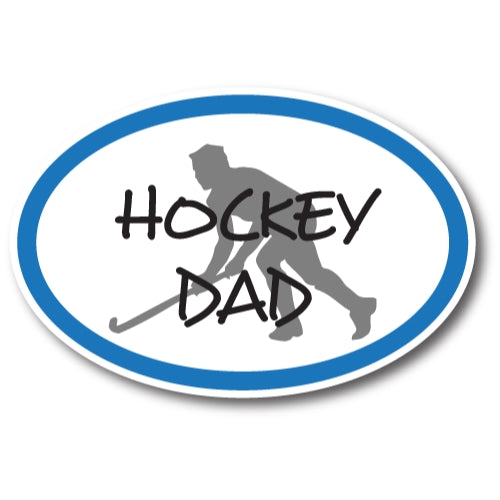 Hockey Dad Car Magnet Decal 4 x 6 Oval Heavy Duty for Car Truck SUV Waterproof …