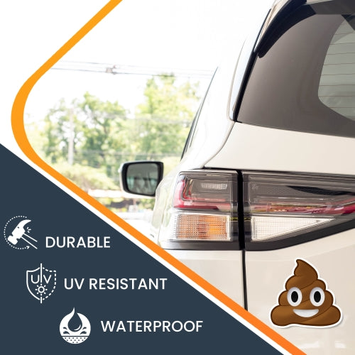 Magnet Me Up Poop Emoticon Magnet Decal, Cute Self-Expression Decorative Magnet for Car, Truck, SUV, Or Any Other Magnetic Surface