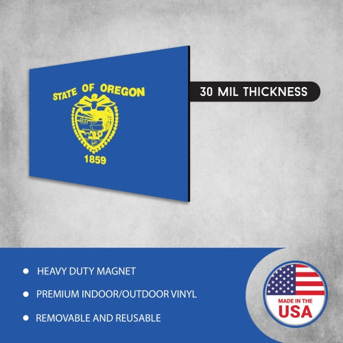 Oregon Car Magnet US State Flag Refrigerator Locker SUV Heavy Duty Waterproof… …