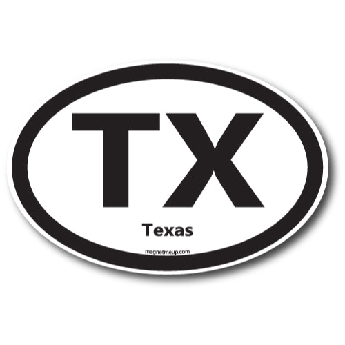 TX Texas Car Magnet 4x6" US State Oval Refrigerator Locker SUV Heavy Duty Waterproof …