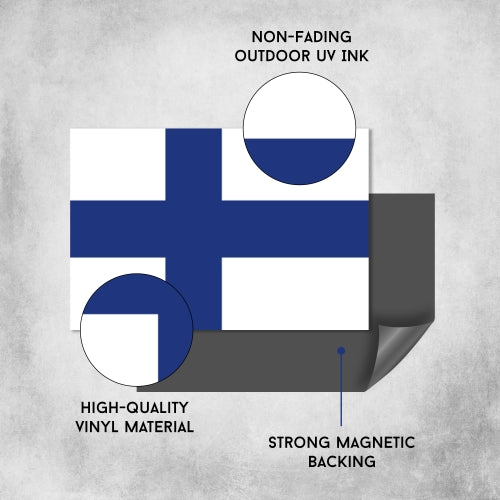 Finland Finnish Flag Car Magnet Decal - 4 x 6 Heavy Duty for Car Truck SUV …