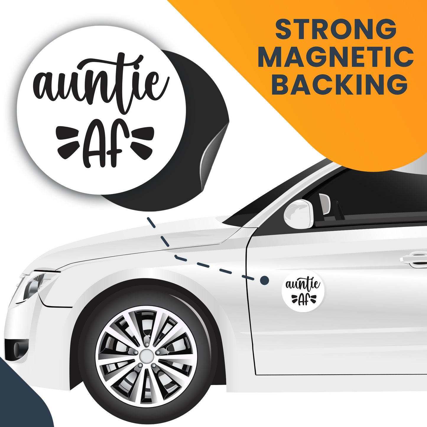 Magnet Me Up Funny Cute Auntie AF Magnet Decal, 5 Inch, Heavy Duty Automotive Magnet for Car Truck SUV Or Any Other Magnetic Surface, for Aunts, Made in USA
