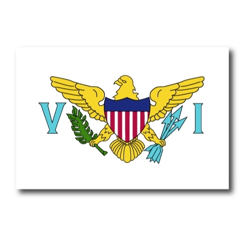 US Virgin Islands Flag Car Magnet Decal - 4 x 6 Heavy Duty for Car Truck SUV …
