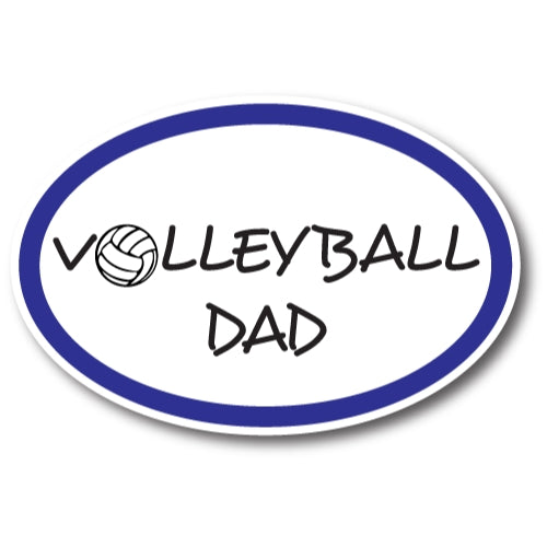 Volleyball Mom and Volleyball Dad - Combo Pack -Car Magnets 4 x 6 Oval Heavy Duty for Car Truck SUV Waterproof …