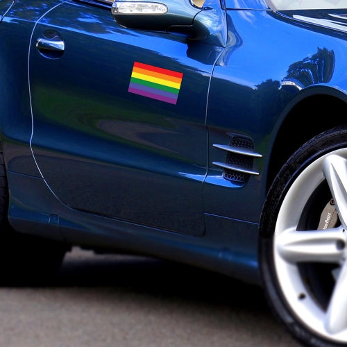 Gay Pride Rainbow Flag 2PK Car Magnet Decal - LGBT - 3x5 - Waterproof Lesbian Gay Bisexual Transexual