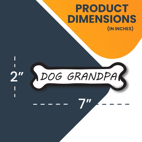 Dog Grandpa and Dog Grandma, 2 Pack Dog Bone Car Magnets - 2 x 7" Dog Bone Decals Heavy Duty for Car Truck SUV Waterproof …