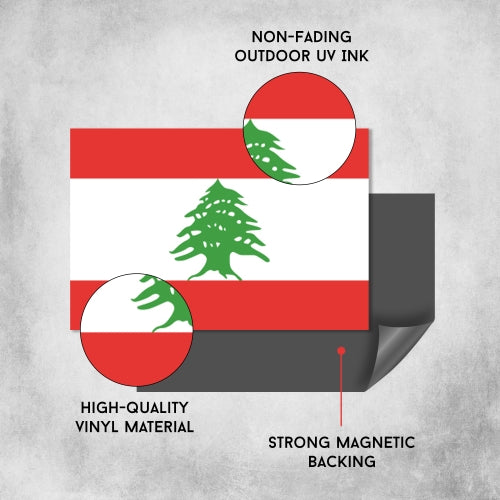 Lebanon Lebanese Flag Car Magnet Decal - 4 x 6 Heavy Duty for Car Truck SUV …