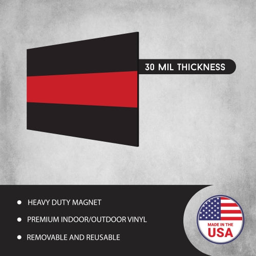 Thin Red Line 2PK Magnet Decal - 3 x 5 Heavy Duty for Car Truck SUV - in Support of Our Firefighters and Local Fire Departments