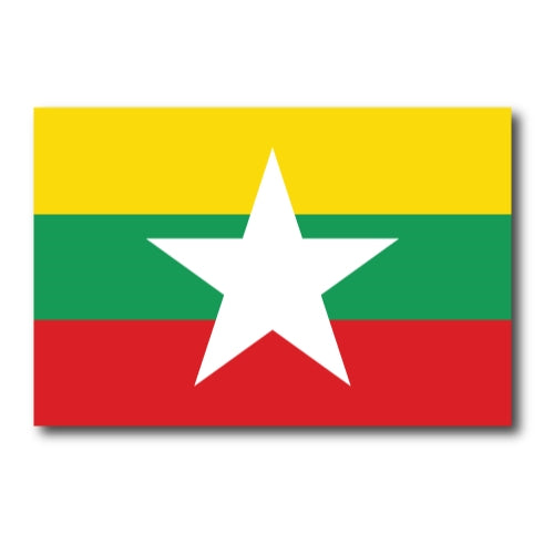 Myanmar Flag Car Magnet Decal - 4 x 6 Heavy Duty for Car Truck SUV …