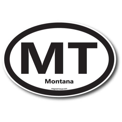 MT Montana Car Magnet 4x6" US State Oval Refrigerator Locker SUV Heavy Duty Waterproof… …