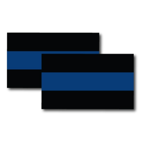 Thin Blue Line Magnet Decal 5 inch x 3 Inch - 2 Pack - Heavy Duty for Car Truck SUV - In Support of Police and Law Enforcement Officers …