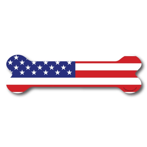 American Flag Dog Bone Magnet 2x7" Decal Perfect for Car or Truck …